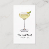 Cocktail-Bar Visitenkarte (Vorderseite)