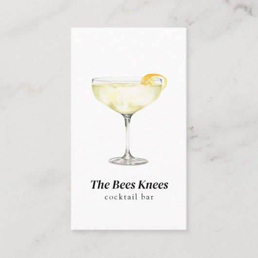 Cocktail-Bar Visitenkarte (Vorderseite)