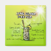 Cocktail-Bar Wasserfarbe Rezept Magnet (Vorne)