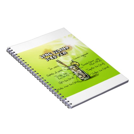 Cocktail-Bar Wasserfarbe Rezept Notizblock (Rechte Seite)