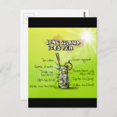 Cocktail-Bar Wasserfarbe Rezept Postkarte (Vorne/Hinten)