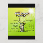 Cocktail-Bar Wasserfarbe Rezept Postkarte (Vorderseite)