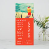 Cocktail-Bargetränkmenü Menükarte (Stehend Vorderseite)