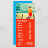 Cocktail-Bargetränkmenü Menükarte (Vorne/Hinten)