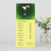 Cocktail-Bargetränkmenü Menükarte (Stehend Vorderseite)