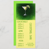 Cocktail-Bargetränkmenü Menükarte (Vorne/Hinten)
