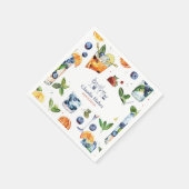 Cocktail Barkeeper Beruflich | Weißes Blau Serviette (Ecke)