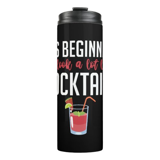 Cocktail Barkeeper Geburtstagsgeschenk Weihnachten Thermosbecher (Vorderseite)