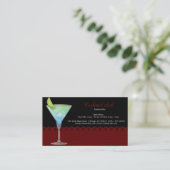 Cocktail-Barkeeper Visitenkarte (Stehend Vorderseite)