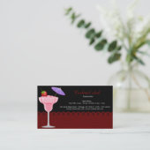 Cocktail-Barkeeper Visitenkarte (Stehend Vorderseite)