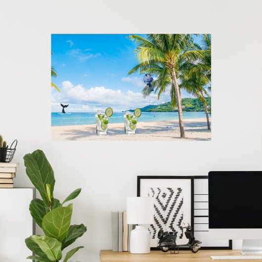 Cocktail Beach Poster (Heimbüro)