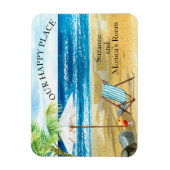 Cocktail Beach Sessel Happy Place Cruise Door Magnet (Vertikal)