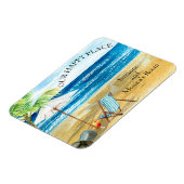 Cocktail Beach Sessel Happy Place Cruise Door Magnet (Linke Seite)