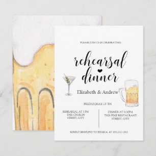 Cocktail, Beer-Probe-Dinner Einladung