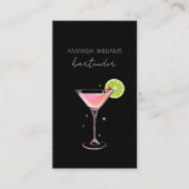 Cocktail Beruflich Barkeeper Visitenkarte (Vorderseite)