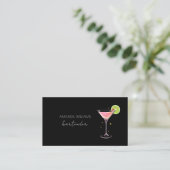 Cocktail Beruflich Barkeeper Visitenkarte (Stehend Vorderseite)
