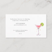 Cocktail Beruflich Barkeeper Visitenkarte (Rückseite)