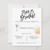 Cocktail, Bier, Probe-Dinner ohne Getränke Einladung (Vorderseite)