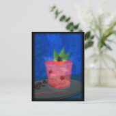 Cocktail: BlackBerry Blues Postkarte (Stehend Vorderseite)