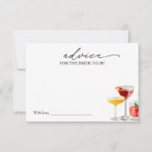 Cocktail-Brautparty-Ratschläge für die Bride Card Einladung (Vorderseite)