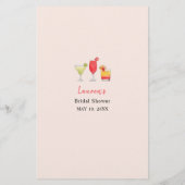 Cocktail-Brautparty-Ratschläge & Wünsche Karte (Rückseite)