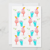 Cocktail-Brautparty-Veranstaltung Einladung (Rückseite)