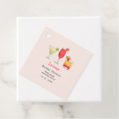 Cocktail-Brautparty Wasserfarbe Vielen Dank Geschenkanhänger (Beispiel)