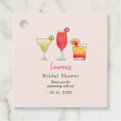 Cocktail-Brautparty Wasserfarbe Vielen Dank Geschenkanhänger (Vorderseite)