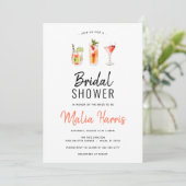 Cocktail Bridal Dusche Einladung (Stehend Vorderseite)