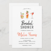 Cocktail Bridal Dusche Einladung (Vorne/Hinten)