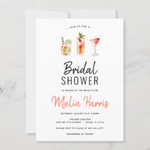 Cocktail Bridal Dusche Einladung