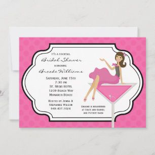 Cocktail Bridal Dusche Einladung