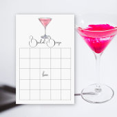 Cocktail Bridal shower bingo game