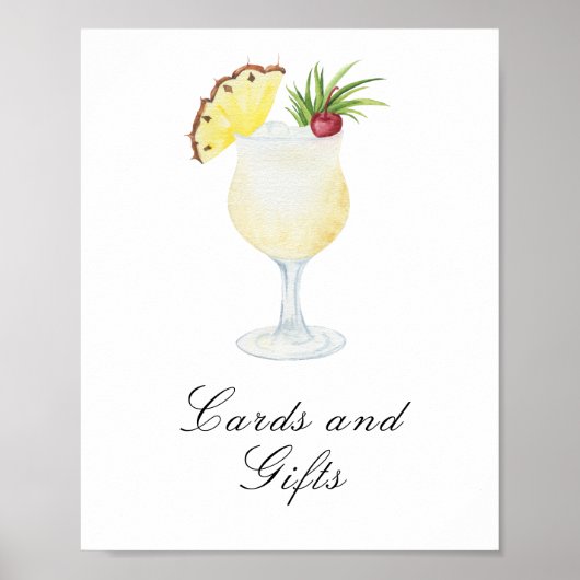 Cocktail bridal shower - Cards and gifts Poster (Vorne)