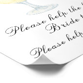 Cocktail bridal shower - help the busy bride poster (Ecke)