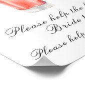 Cocktail bridal shower  - help the busy bride poster (Ecke)