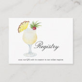 Cocktail Bridal shower QR code for registry  Begleitkarte (Vorderseite)