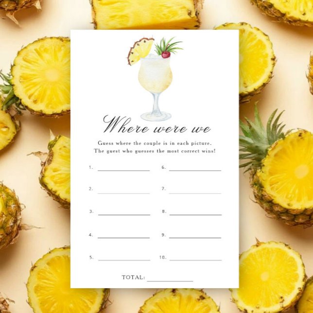 Cocktail Bridal shower - Where were we game (Von Creator hochgeladen)