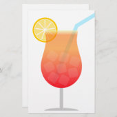 Cocktail Briefpapier (Vorne/Hinten)
