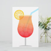 Cocktail Briefpapier (Stehend Vorderseite)