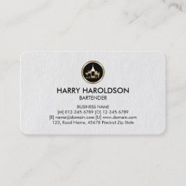 Cocktail Brille Icon Barkeeper Business Card Visitenkarte