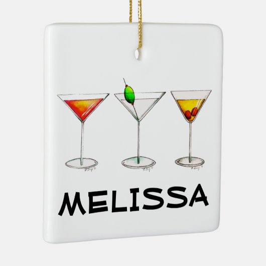 Cocktail Brillen Mixed Bar Drinks Martini Cosmo Keramikornament (Rechts)