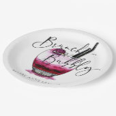 Cocktail Brunch und Bubbly Napkins Pappteller (Schrägansicht)