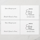 Cocktail Buffet Hochzeitsmenü Vorlage (Rückseite)