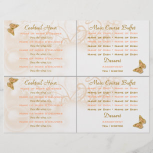 Cocktail Buffet Hochzeitsmenü Vorlage