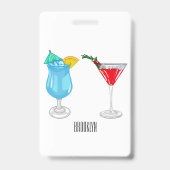 Cocktail-Cartoon Ausweis (Rückseite)