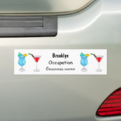 Cocktail-Cartoon Autoaufkleber (Auf Auto)