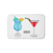 Cocktail-Cartoon Badematte (Vorderseite)