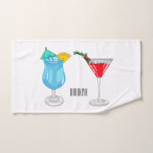 Cocktail-Cartoon Badhandtuch Set (Handtuch)