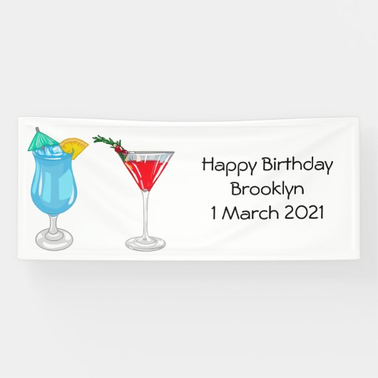 Cocktail-Cartoon Banner (Horizontal)